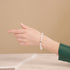 Blanc | Argent sterling .925 | Bracelet en verre du Cheshire